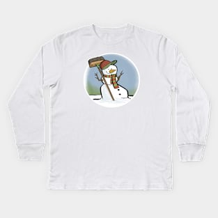 Snowman Kids Long Sleeve T-Shirt